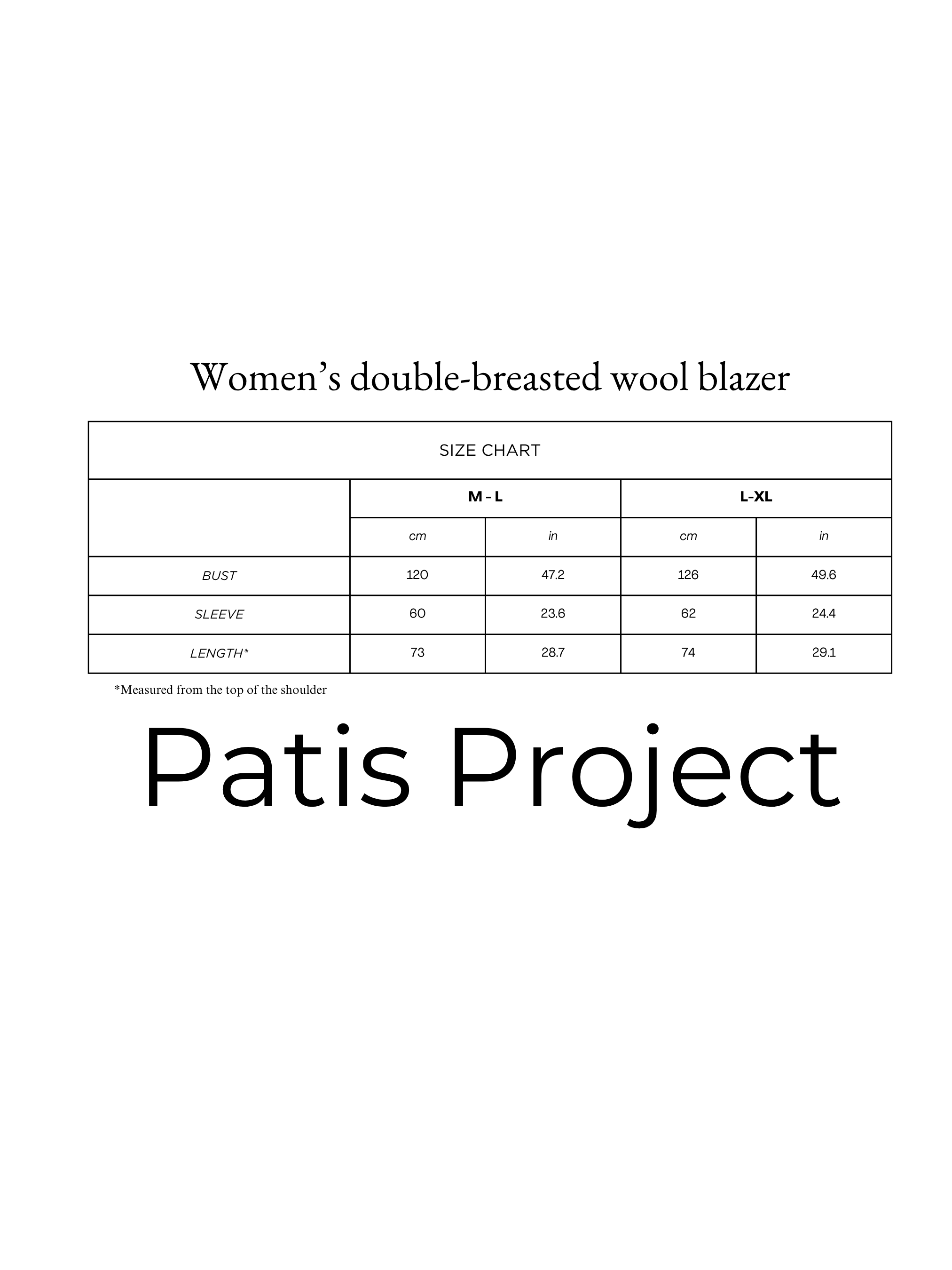 Women's boxy double-breasted premium wool blazer