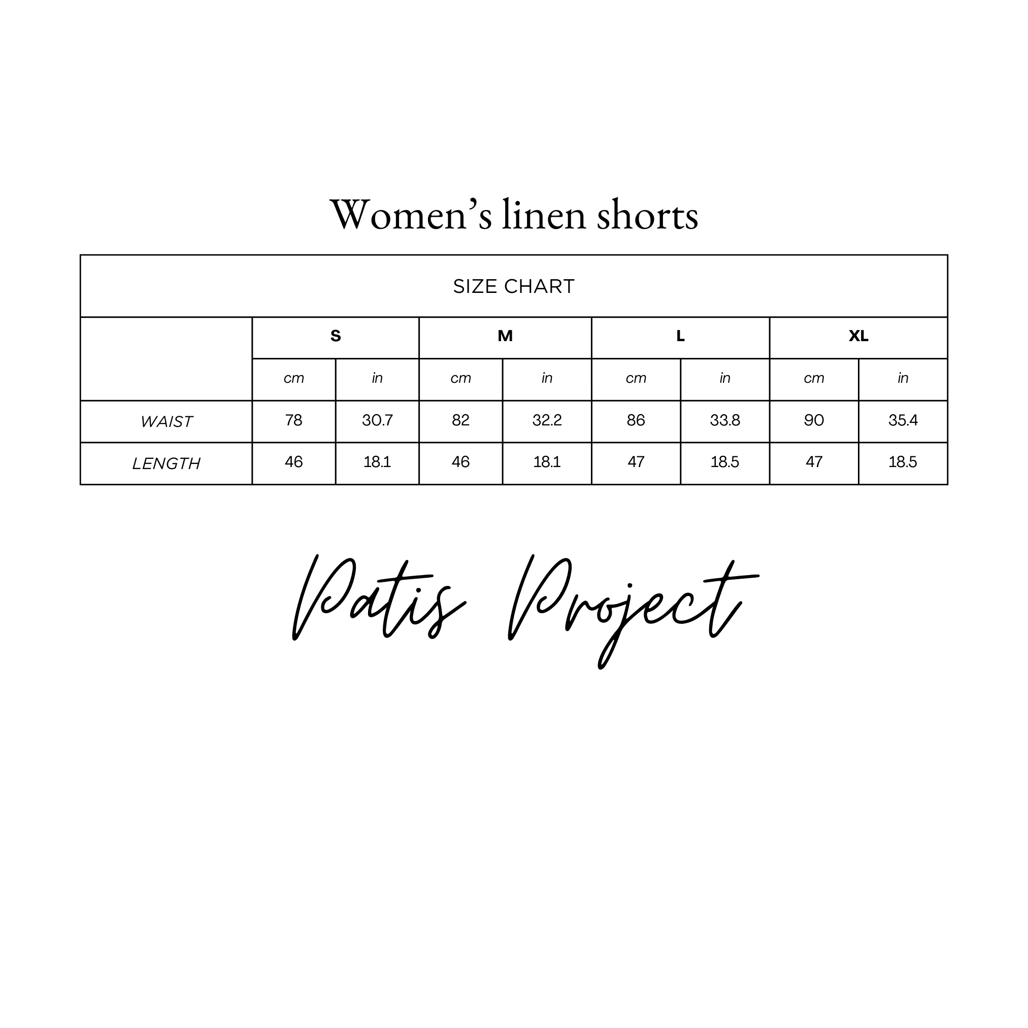Women's linen shorts with high waist
