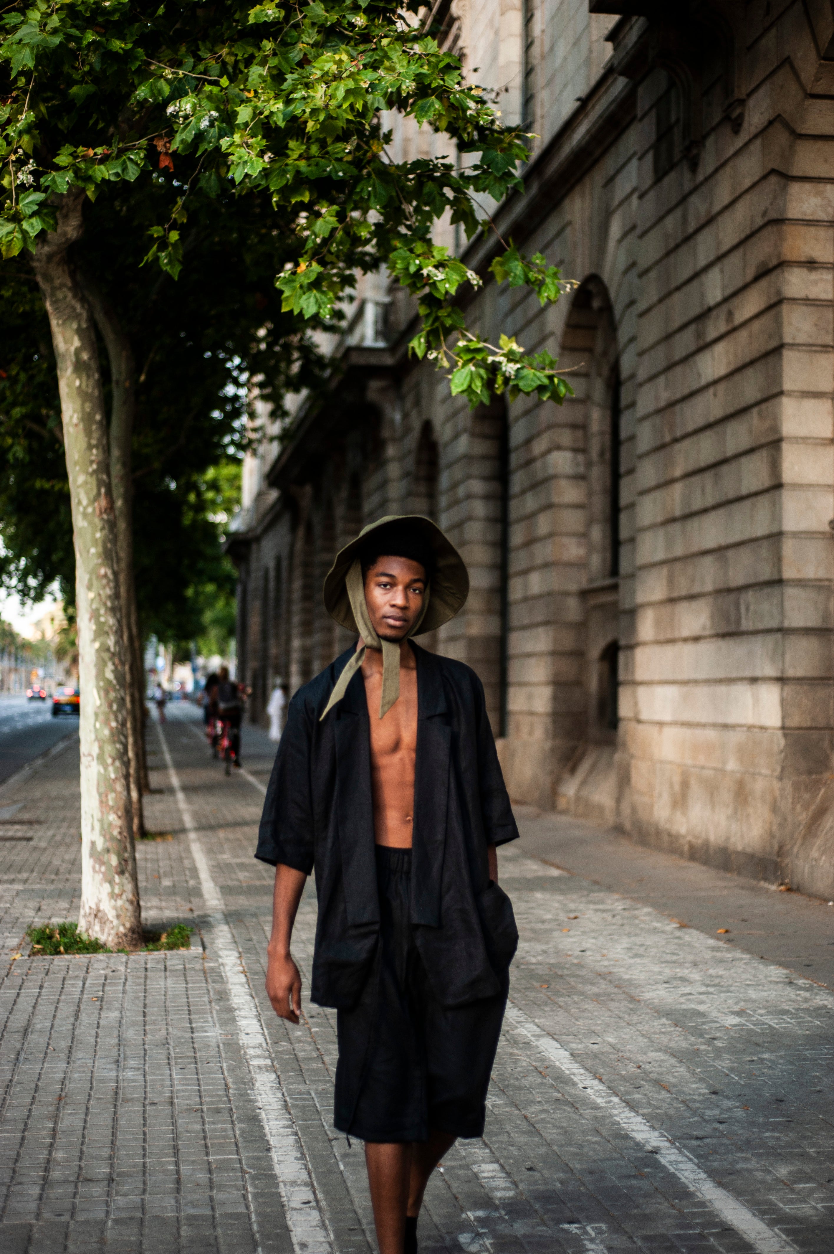 Wide-leg linen shorts TORO