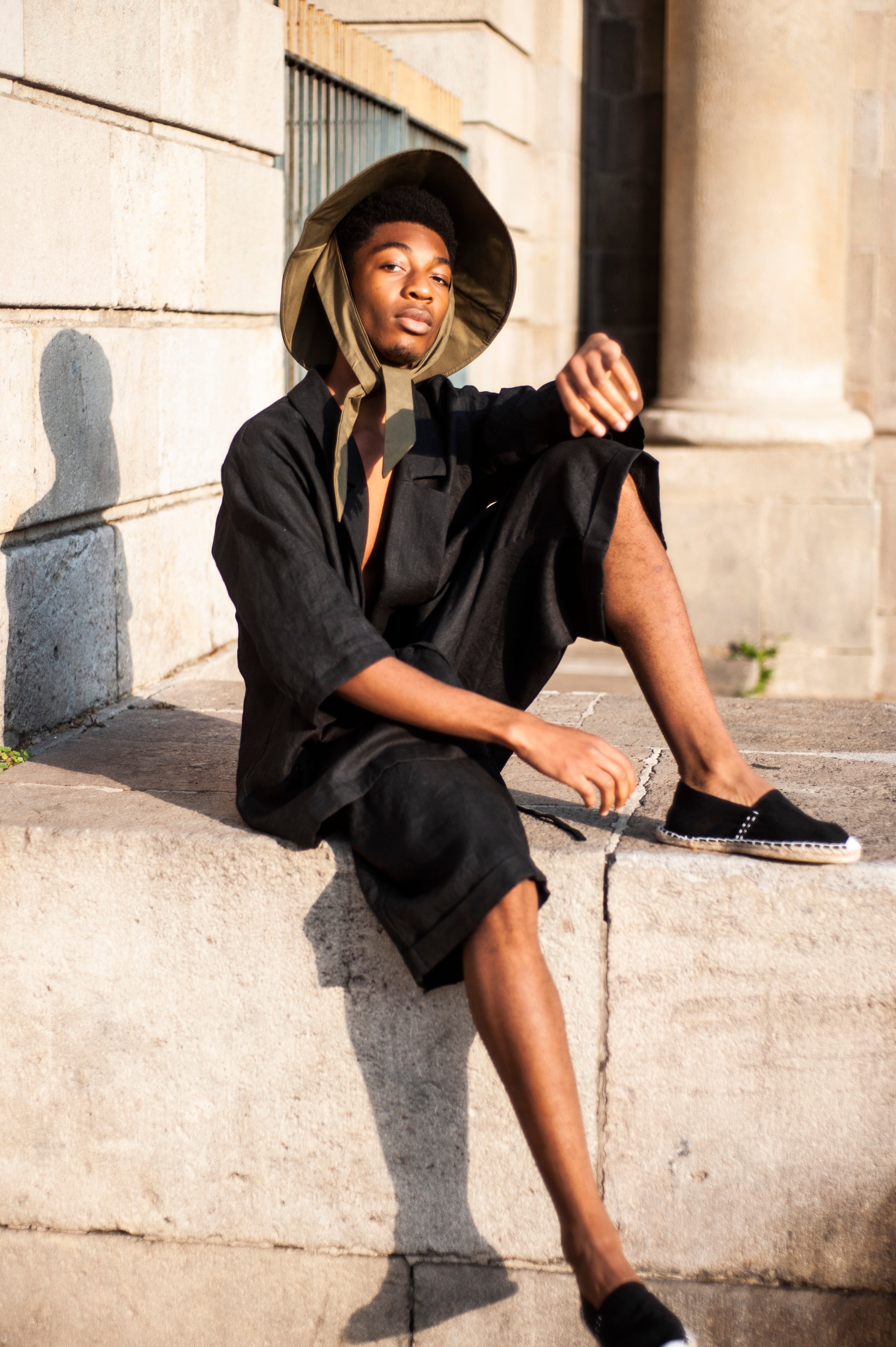 Wide-leg linen shorts TORO