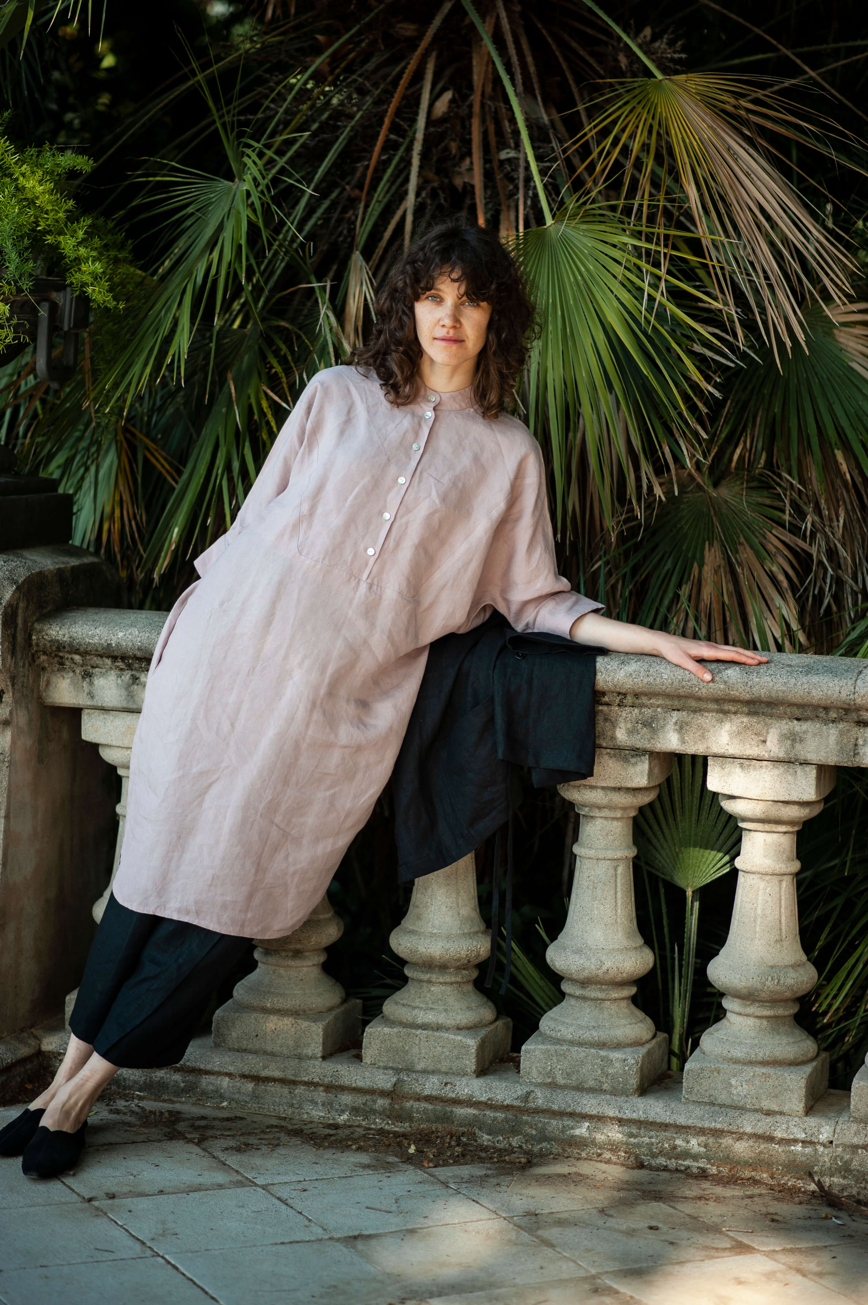 Oversized linen tunic AIMI