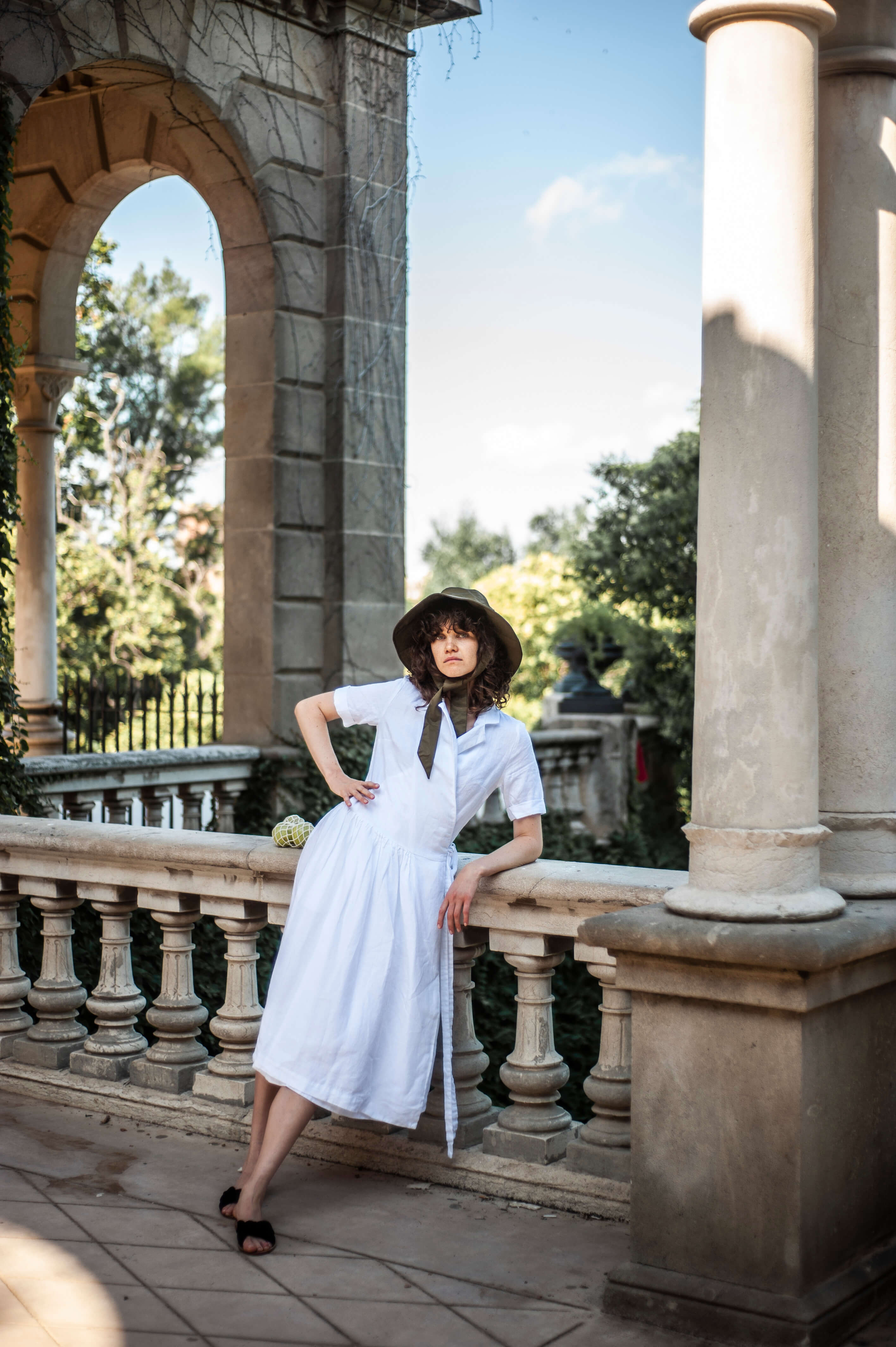 Midi linen kimono dress BOTTAN
