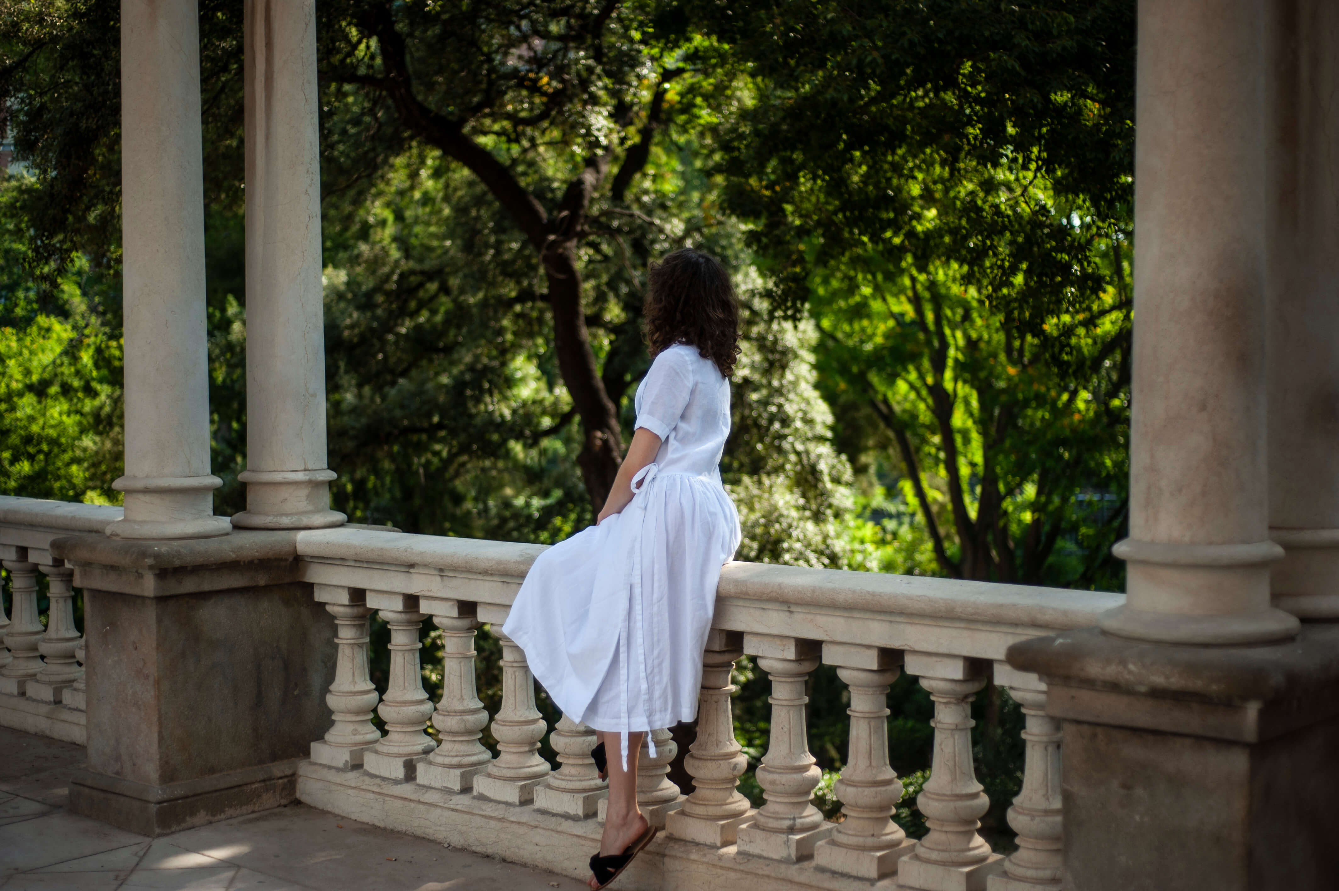Midi linen kimono dress BOTTAN
