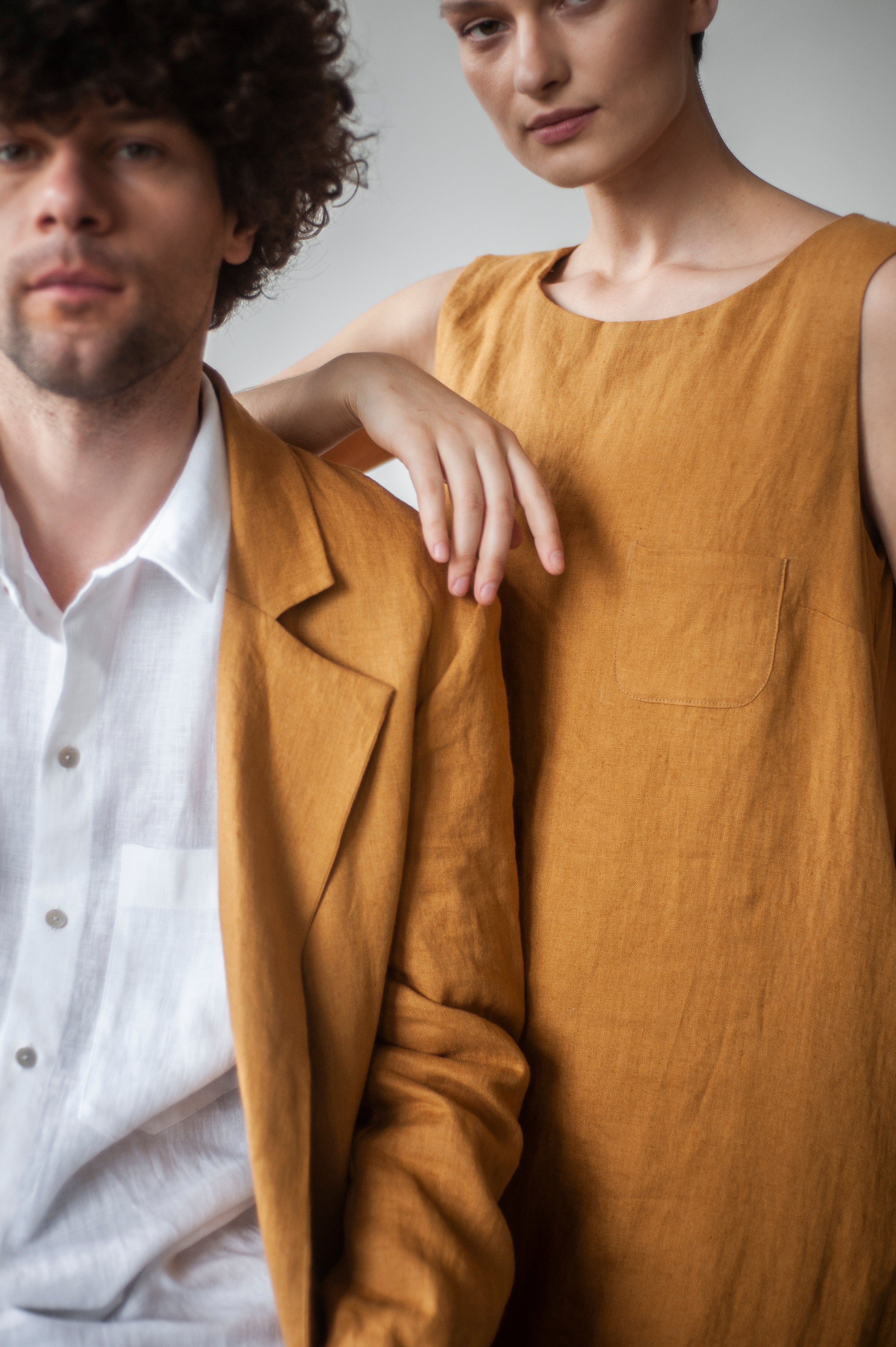 Regular-fit linen blazer