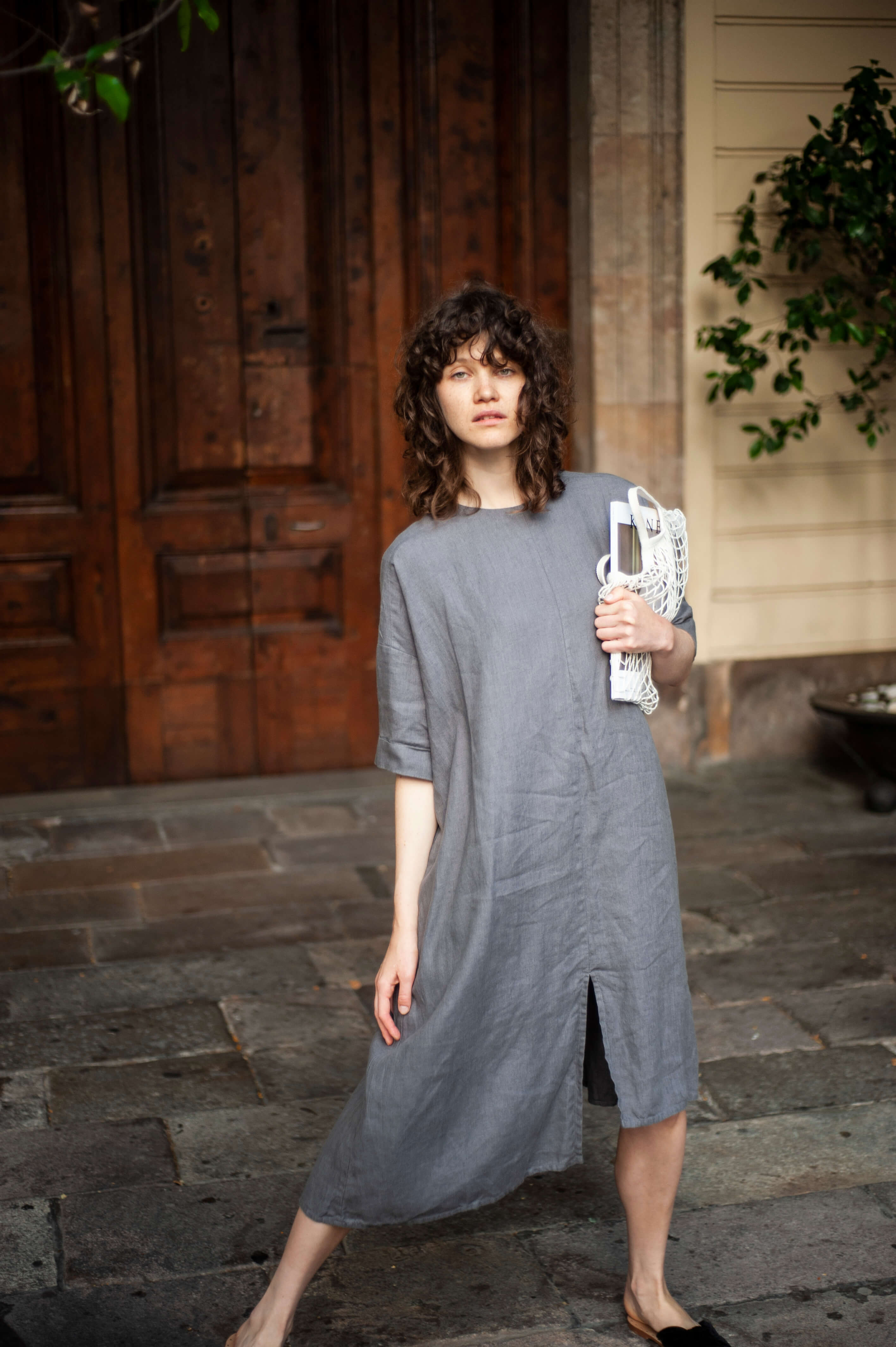 Asymmetrical linen tunic dress VICTORIA