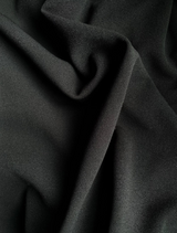 Black 100% Merino wool fabric.