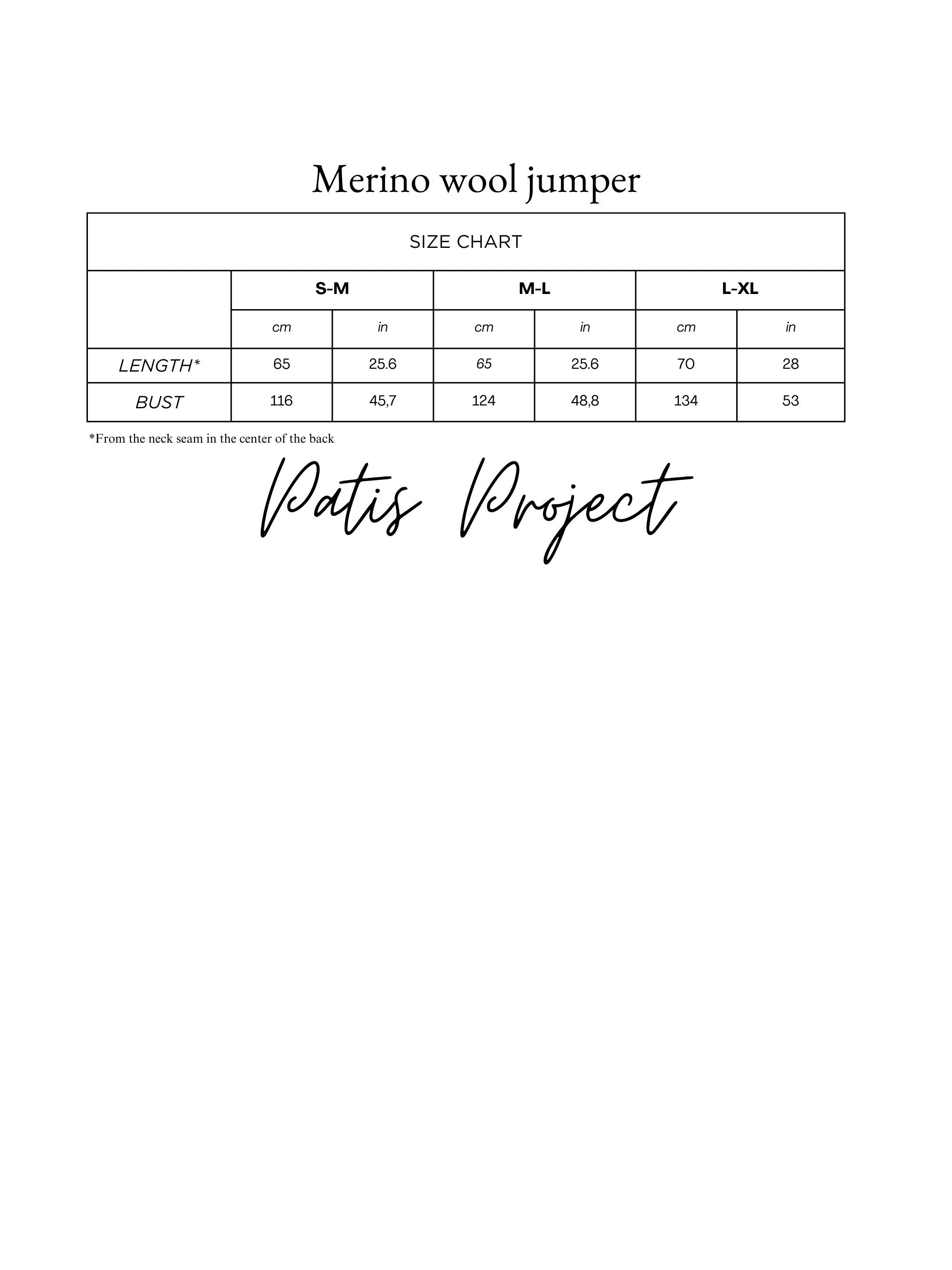 Knitted wool jumper with crew neck MINATO