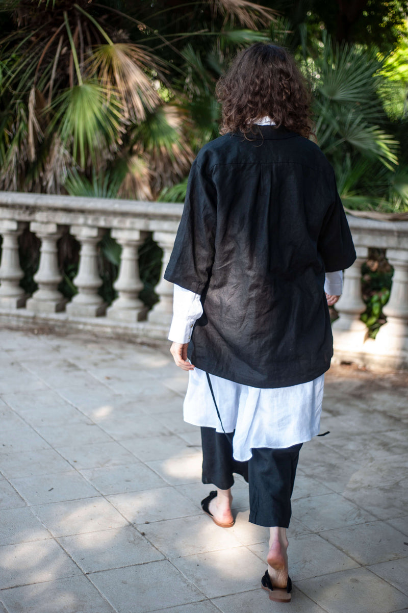 Kimono style linen blazer for women HAORI