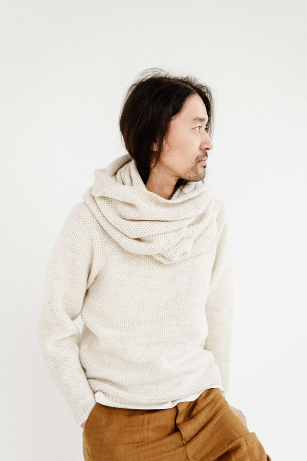 100% Merino wool crew neck knitted jumper RIKU