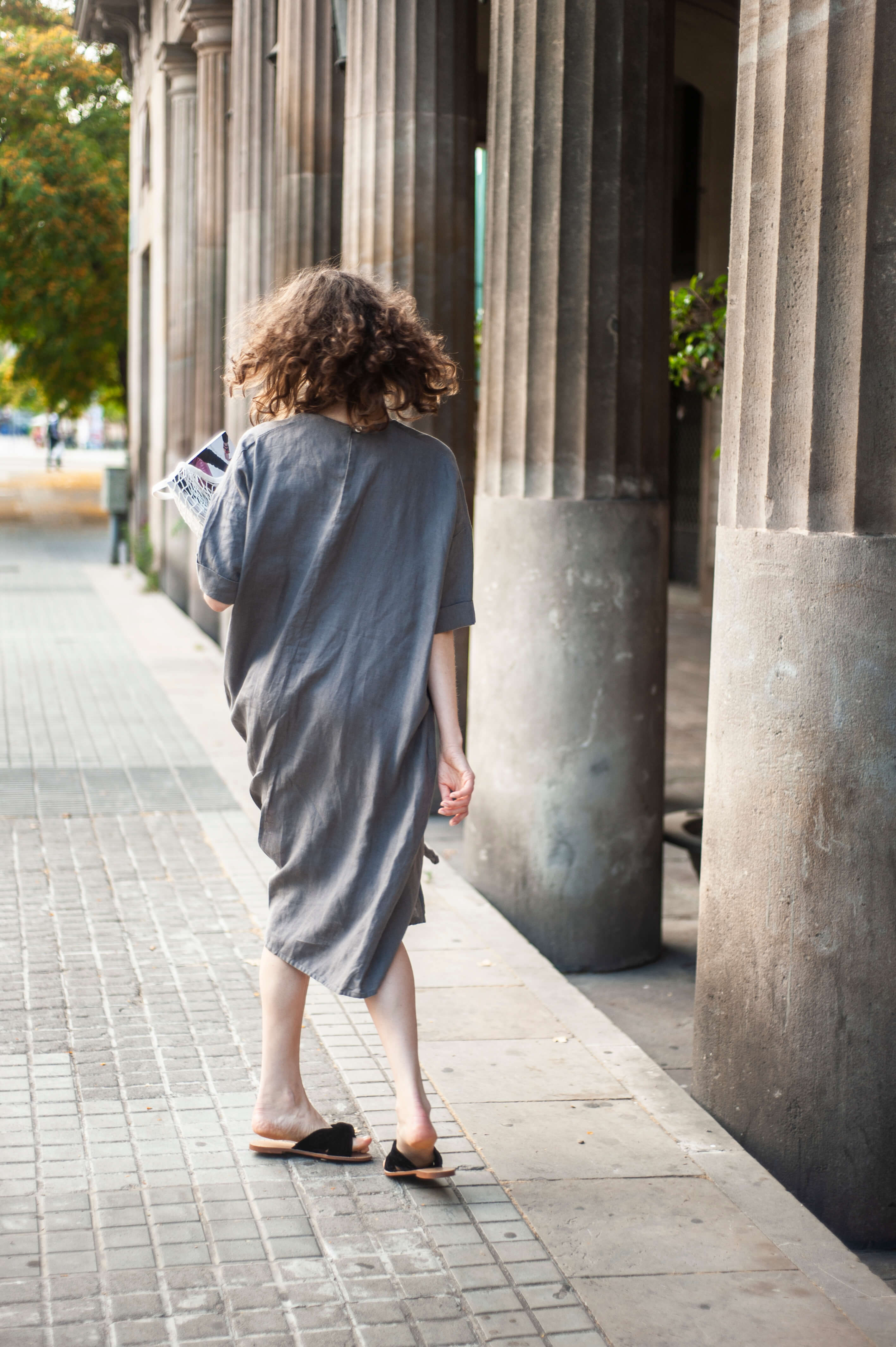 Asymmetrical linen tunic dress VICTORIA